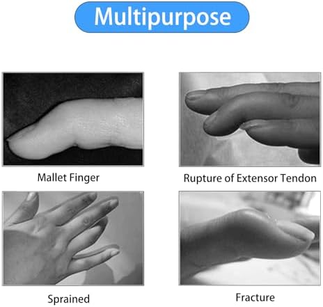 5Pcs Black Finger Splints Thumb Brace Support Plastic Finger Cots - 5