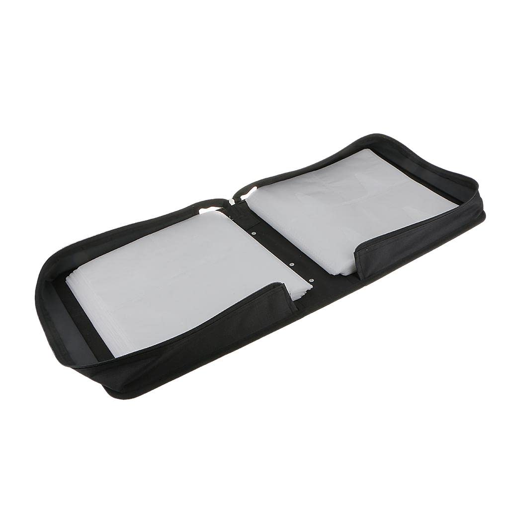 400Disc Uchwyt CD Etui DVD Przechowywanie Portfel VCD Organizer Czarna torba ze skóry PU