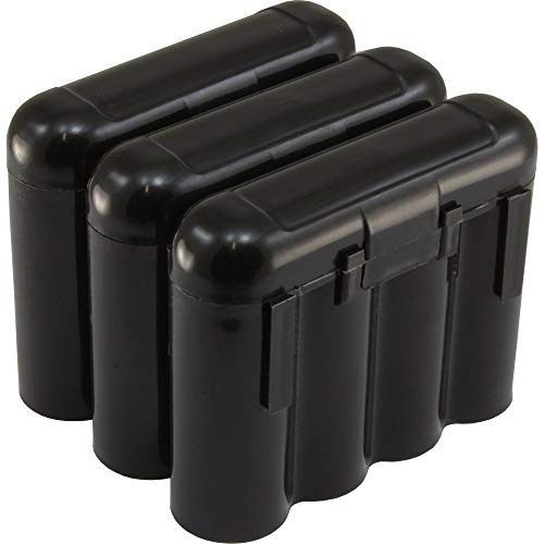 3 Pack AA / AAA / CR123A Black Battery Holder Storage Cases