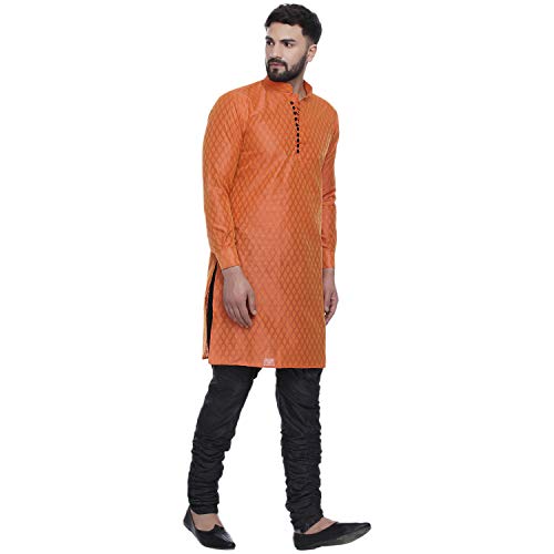 Image of Veera Paridhaan Men's Ethnic Jacquard Printed Long Straight Kurta