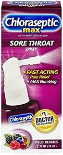 Chloraseptic Max Sore Throat Spray | Wild Berries | 1 Fl Oz