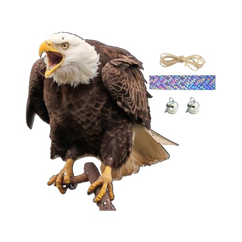 Image of Fake Owl Decoration Realistic Owl to Keep Birds Away for Rooftops Yard Patio Style F