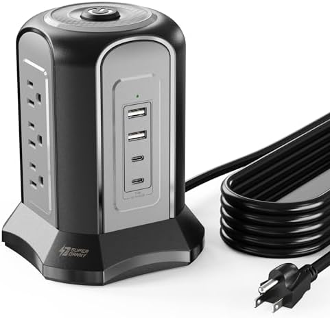 Power Strip Tower Surge Protector, SUPERDANNY
