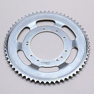 Couronne MBK 51 adaptable sur jante alu Grimeca avec couronne 60 dents 10 trous