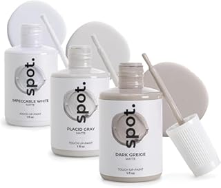 spot. Touch-Up Paint - Matt Finish, Quick Drying, Perfect for Cabinets, Walls, Windows, Doors, and Furniture Repair, 3 Colour Kit Matches 90% of Surfaces, Gray 3 Pack