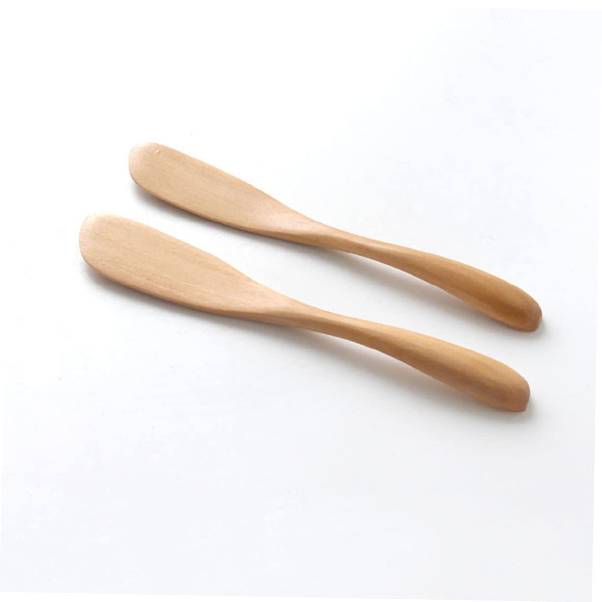 2 Cuchillos de Mantequilla de Madera para Esparcir Crema y Queso, Herramientas de Cocina para Decoración de Tartas en Catering y Tiendas de Alimentos