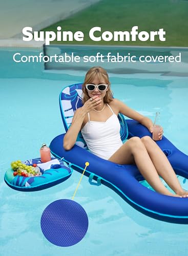 image for SLOOSH Pool Floats Lounger Adult, Fabric Pool Floaties Lounge Converti