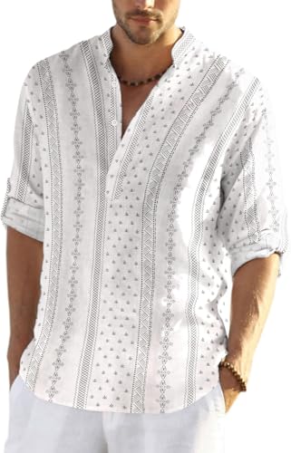 Image of Zombom Men's Cotton Polyester Blend Solid Regular Fit Full Sleeve Printed Short Kurta | Ethnic, Lightweight Summer Kurta for Daily & Occasion Use | Men's Trendy Short Kurta