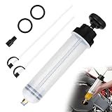 ADILIKADII Extractor de Líquido Manual 200cc, Jeringa de Cambio de Aceite con Manguera 44cm, Bomba Extractora de Aceite...