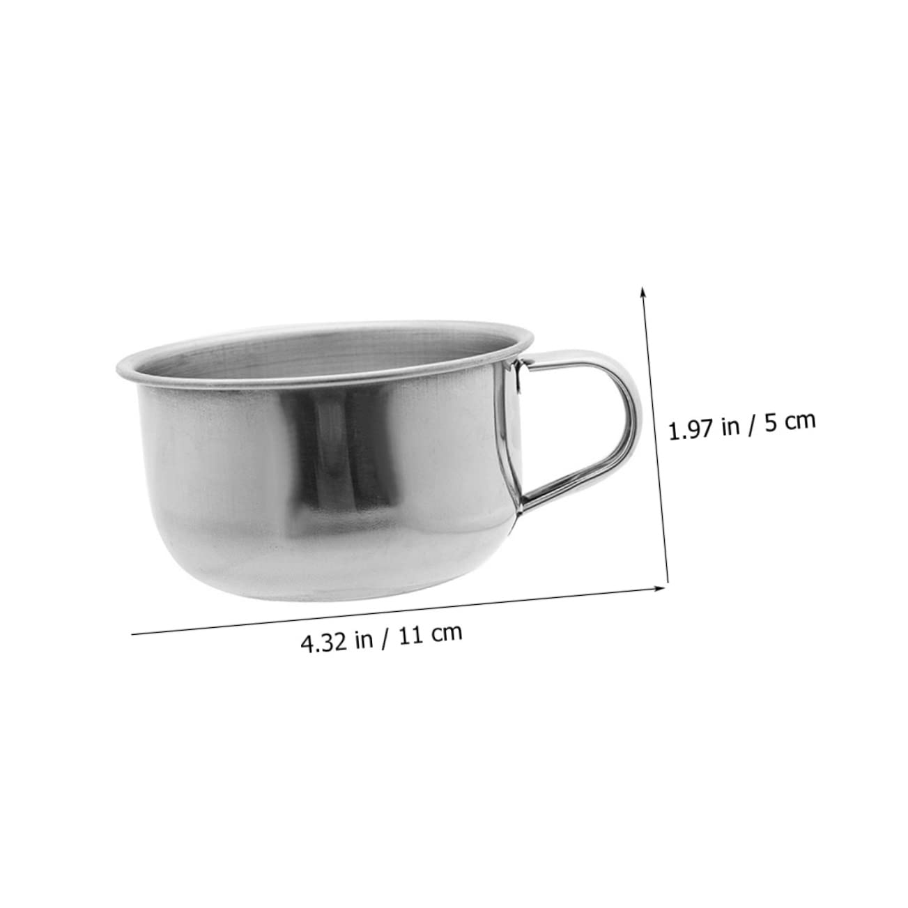 NOLITOY Shaving Bowl Soap Brush Men's Shave Soap Cup Stainless Steel Safe Smooth Surface Portable Design