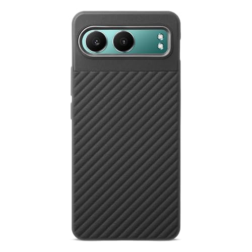 Image of Mr. Case Ribbed Texture with Anti-Slip & Shockproof Design Silicone Back Cover for OnePlus Nord 4 5G | Protective & Durable - Black (Texture)