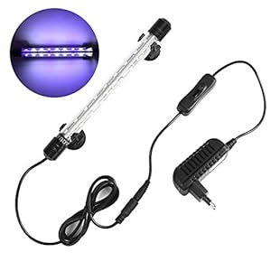 NO.17 Luz LED sumergible para pecera, la más nueva luz de acuario LED subacuática de ángulo de 240 °, 5050 SMD 18 Luz LED para pecera, IP68, 7.5W