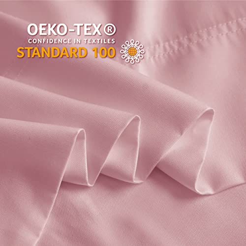 Image of BEDELITE King Pillow Cases Set of 2, Rayon Derived from Bamboo, Rose Pink | Cooling and Breathable Pillow Cover for Hot Sleepers & Night Sweats, Silky Soft Cozy, Envelope Closure, 20x36 Inches