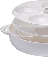 Vista 2 de Milton Microondas Idli Maker y vaporera, hace 12 idlis, blanco