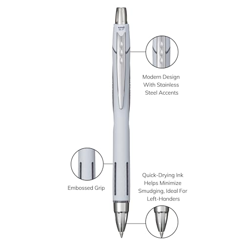 Image of Uni-Ball Jetstream RT Ballpoint Pen, Fine Point (0.7mm), Sea Barrel, Black Ink, 6 Pens