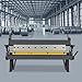Purptarol Industrial 24 inch 20Ga Pan and Box Brake Sheet,Metal Precision Pan and Box Metal Brake with 2 Handles,1 Screw Rod and 3 Fingers,Floor Standing Metal Folder Bending Brake