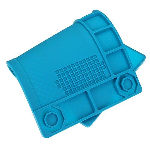 Image of Breewell Heat Resistant Soldering Mat Insulation Silicone Pad Maintenance Platform Magnetic Adsorption Point | Blue