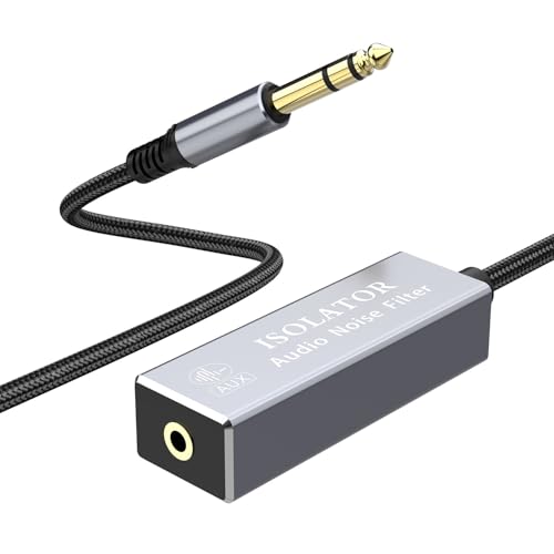 Eliminador de zumbidos TRS innov8 de 3.5 mm para limpiar audio estéreo