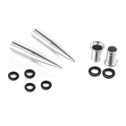 Vcmart DRK163401 14G-00G 36Pcs Tapers And Tunnels Ear Gauge Stretching Kit Surgical Stainless Steel thumb #2