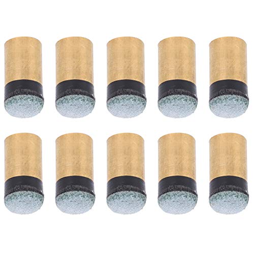 VGEBY Puntas de Taco de Billar para Billar, reemplazos de Puntas de Taco de Billar con Casquillos de Palo de Taco 10 Piezas 12 mm / 13 mm