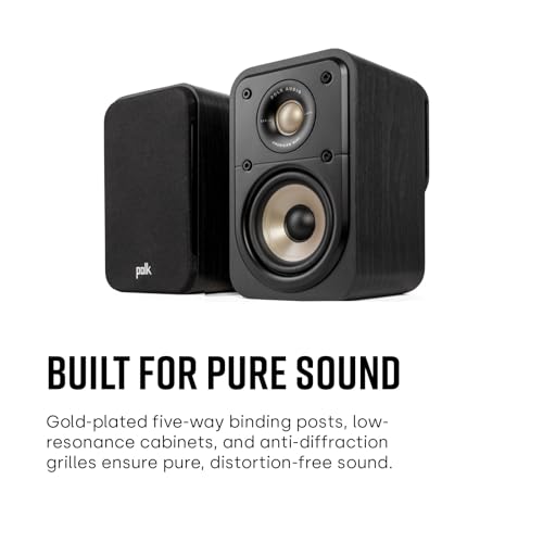 Polk Signature Elite ES10 Surround Sound Speakers - Hi-Res Audio Certified, Dolby Atmos & DTS:X Compatible, 1" Tweeter & 4" Woofer, Power Port Technology for Bass (Pair, Contemporary Walnut) by Polk Audio - Image 8