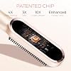 TYMO Ring Hair Straightener Brush Hair Straightening Iron with Built-in Comb, 20s Fast Heating & 5 Temp Settings & Anti-Scald, Perfect for Professional Salon at Home, Peach