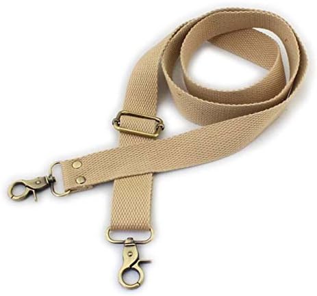 WentoWento 1pcs 31''-57'' Webbing Shoulder Cross Khaki Bag Strap,Replacement Cross Body Purse Straps,Khaki Canvas Purses Straps