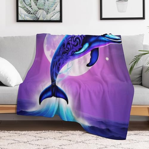 Manta de delfín para las cuatro estaciones de sofá y cama, medida de 130 x 180 cm 3