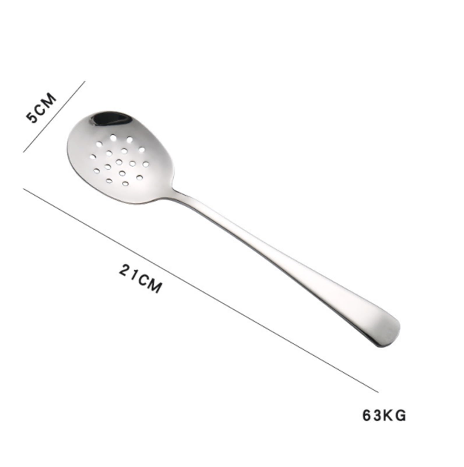 Sitko Durszlak Ze Stali Nierdzewnej Z 16-otworowym Sitkiem Skimmer Przybory Kuchenne Do Gotowania łyżka cedzakowa(21cm)