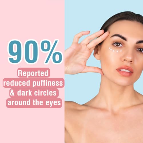 Image of Glamveda Korean Rice & Ceramide Under Eye Cream | Reduces Dark Circles, Puffiness, Wrinkles & Fine Lines | Eye Cream for Dry & Sensitive Skin | For Men & Women 15gm