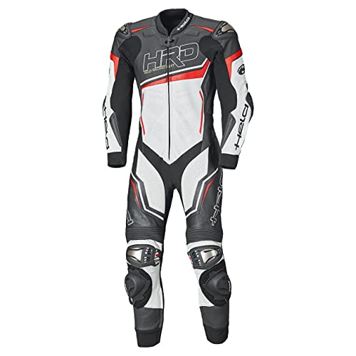 Held Slade II 54 - Tuta in pelle per moto, 1 pezzo, colore: Nero/Bianco/Rosso