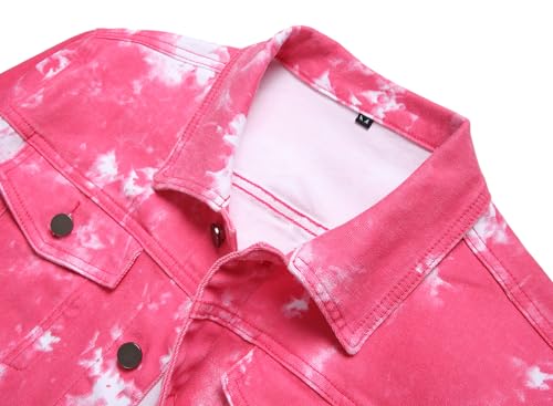 Image of RANMCC Men's Stretch Vintage Washed Long Sleeve Denim Jacket