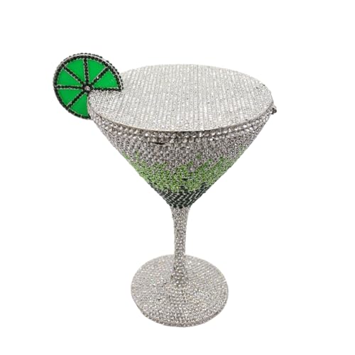 Image of Women Goblet Rhinestone Evening Bag Cocktail Cup Diamond Clutch Funny Crystal Prom Handbag Wedding Purse for Party