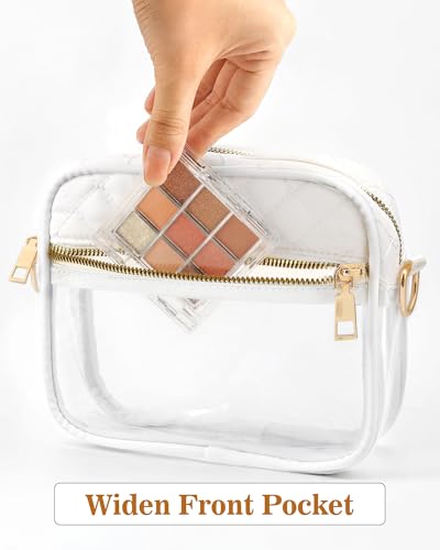 Image of BS-VOG Clear Crossbody Bag Stadium Approved, Clear Bag for Stadium Events, Small Clear Purses for Women Stadium Crossbody