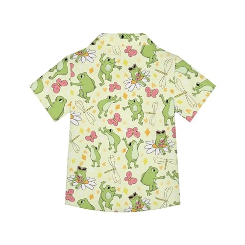 SYtrade Girls Boy's Button Down Hawaiian Shirts Short Sleeve Easter Spring Shirt2