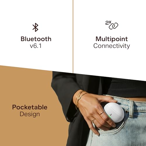 Image of boAt Airdopes Prime 512 (2026 Launch) Volume Swipe Control, 4Mics AI-ENx, 50H Battery, Multi Connect, App Support, BT v6.1, Bluetooth Earbuds, TWS Ear Buds Wireless Earphones with mic(Moonstone White)