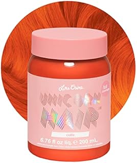 Lime Crime Unicorn Hair Dye Full Coverage, Cutie (Bright Orange) - Vegan and Cruelty Free Semi-Permanent Hair Color Conditions & Moisturizes - Temporary Orange Hair Dye With Sugary Citrus Vanilla Scent