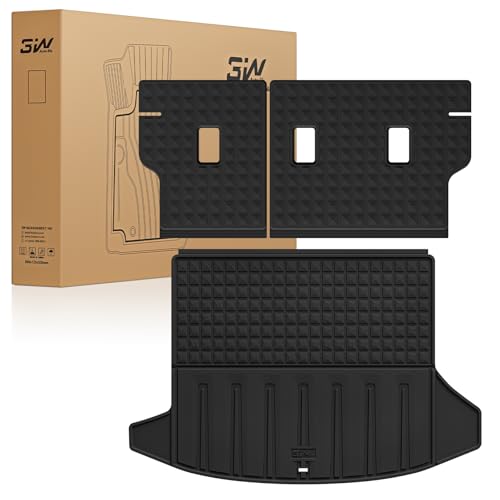 3W Floor Mats & Cargo Liner Fit for EV 2024-2025 Accessories TPE All Weather Floor Liner, Full Car Mats