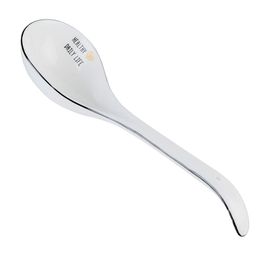 Cuillères à dîner Cuillère à Long Manche en céramique pour la Maison - Grandes cuillères à Soupe, Lot de 4 - Petites,4 Pack-Small