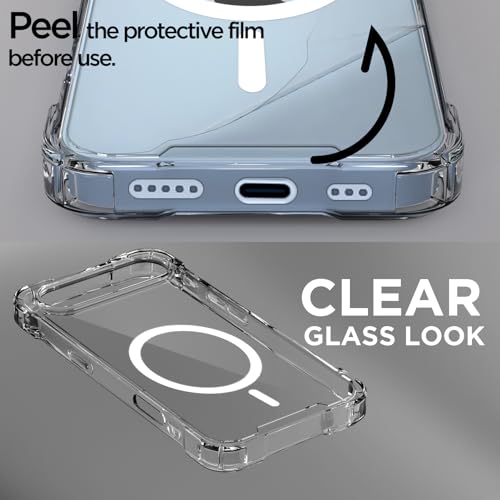Image of Pikkme Back Cover for iPhone 17 Air Mag-Safe Shockproof PC + TPU Protective Case Magnetic Support Bumper Case (Transparent Mag-Safe)