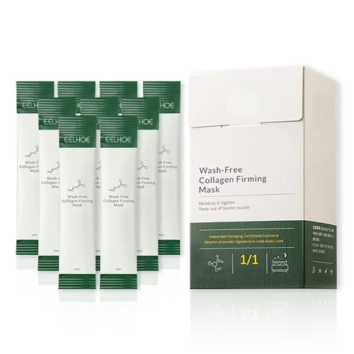 20 Packs Korean Collagen Face Mask Skin Care, Wash-Free Sleeping Facial Mask, Essential Lifting Firming Anti Aging Moisturizing Face Care Gel Cream, Portable Packaging for Women & Men