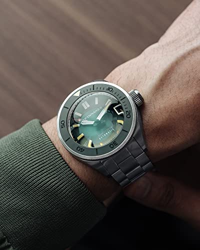 Image of Spinnaker Piccard Men's Automatic Dive Watch - Seiko NH35 Movement, Stainless Steel Case, Sapphire Crystal, 550m Water Resistant, Stainless Steel Bracelet, SP-5098
