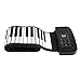Produktbild SUPRIEE Musikinstrumente Set Tragbare 88 Tasten Silikon Flexible Roll Up Piano Faltbare Tastatur Hand Rollen Klavier mit Batterie Sustain-Pedal (Farbe : Schwarz, Größe : Ones)