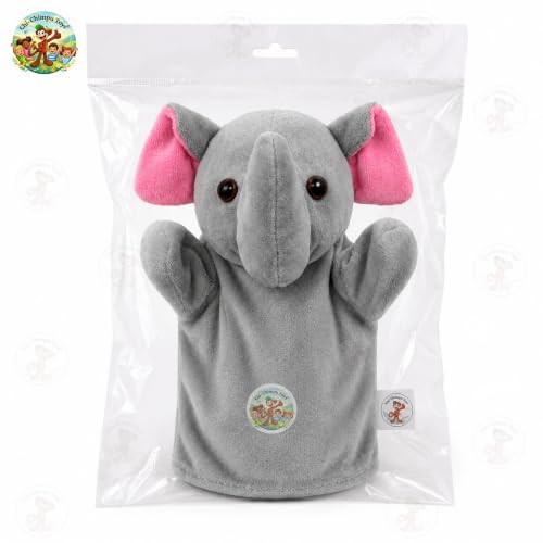 Image of Elephant Puppet Soft Hand Puppet for Kids Role Play Storytelling Educational Toy