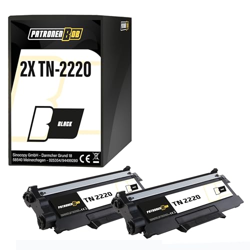 Patronenbob 2X Toner Kompatibel TN2220 XL BK für Brother TN-2220 DCP-7060 7065 7070 D N DN DW Fax 2840 2845 2940 2950 MFC-7360 7362 7460 7470 7860 N DN D DW Patronenbob 2X Toner Kompatibel TN2220 XL BK für Brother TN-2220 DCP-7060 7065 7070 D N DN DW Fax 2840 2845 2940 2950 MFC-7360 7362 7460 7470 7860 N DN D DW