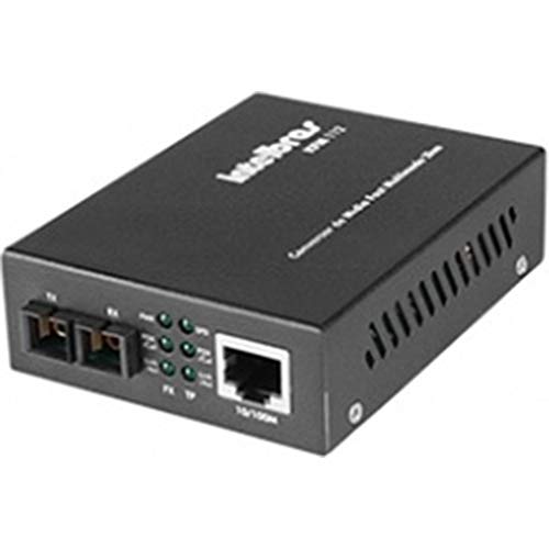 Conversor de mídia Fast Ethernet multimodo Até 2km 100 Mbps Kfm 112 Intelbras