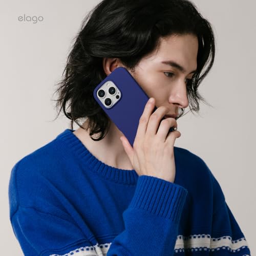 elago Compatible with iPhone 16 Pro Max Case, Premium Liquid Silicone Case, Full Body Protective Cover, Shockproof, Slim Phone, Anti-Scratch Soft Microfiber Lining, 6.9 inch (Cobalt Blue) by elago - Used condition - Image 9