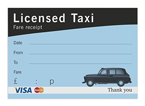 Blocchetti per ricevute per taxi (in inglese) A7