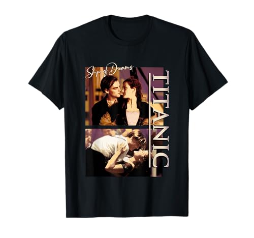 Titanic Iconic Jack & Rose Ship Dreams Vintage Chest Poster T-Shirt