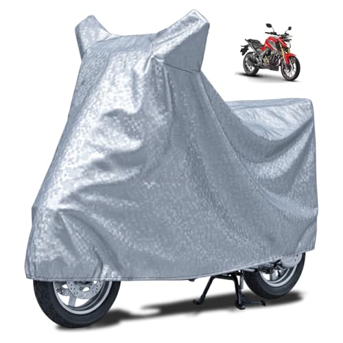 Image of FABTEC Waterproof Bike Body Cover Compatible with Honda Cb 300 F, A3 (Silver)